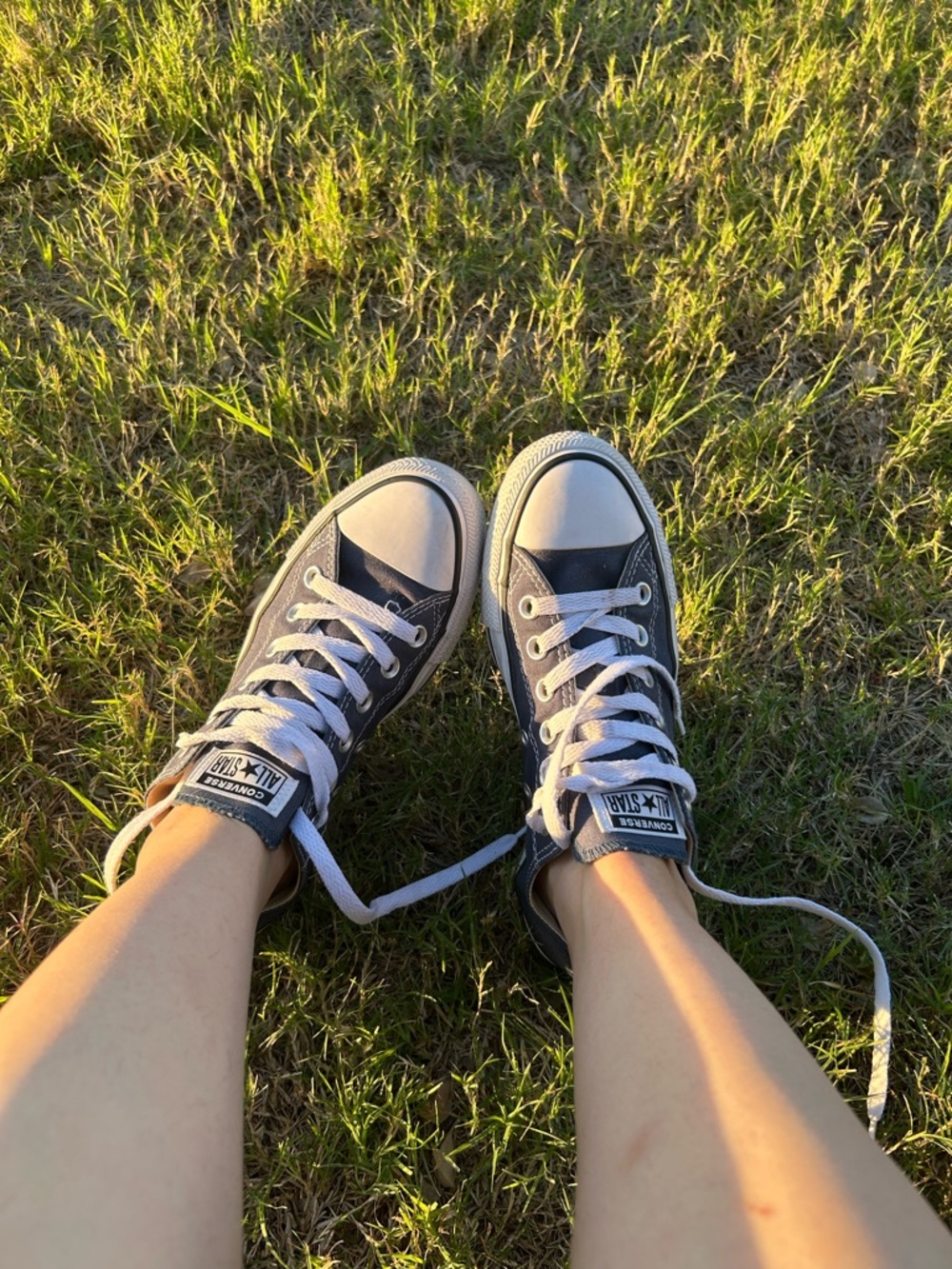 Converse Blue and White Low Top Sneakers